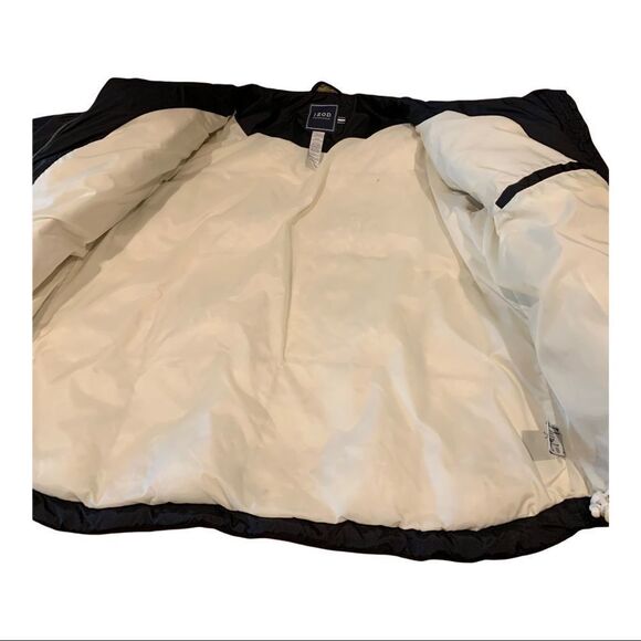 IZOD OUTERWEAR Black Puffer Jacket Teddy Collar Duck Feathers XL - Picture 5 of 8